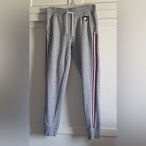 Tommy Hilfiger Sweatpants/Joggers In Gray With Heart & Stripe Detail. Pre-Owned.